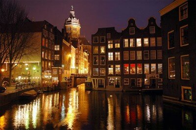 Night in Amsterdam, The Netherlands