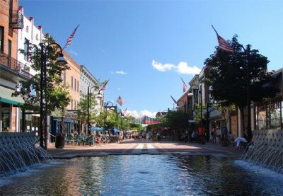 Fountain on Church Street, Burlington, Vermont