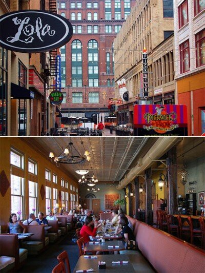 East 4th Street and Water Street Grill, Cleveland Warehouse District, Ohio