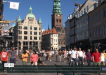 Car-free, pedestrian-only downtown Copenhagen, Denmark