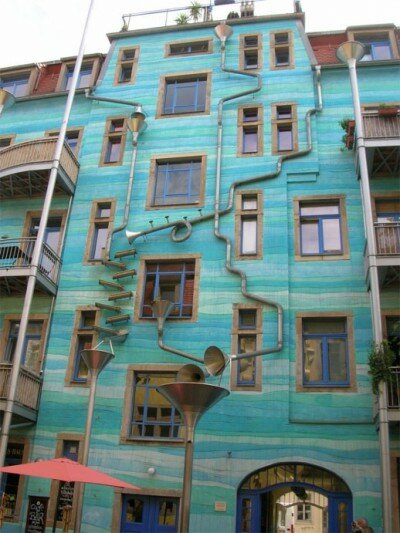 Creative building in Kunsthofpassage, Dresden, Germany