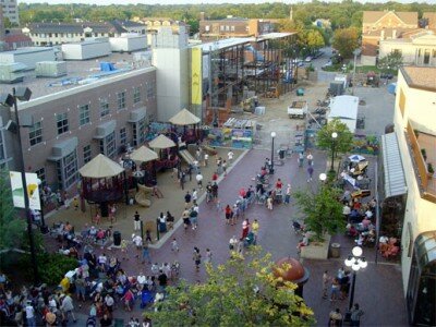 Pedestrian mall, downtown Iowa City