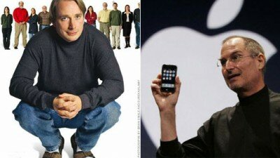 Linus Torvalds, Steve Jobs