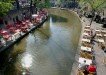 Outdoor cafe canal, Utrecht, The Netherlands