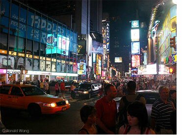 Times Square crowd, Manhattan, New York City, NY