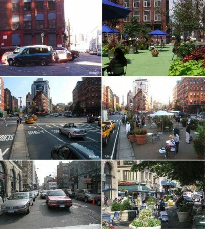 New York City streets to plazas