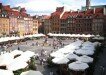 Outdoor cafe plaza, Warsaw, Poland