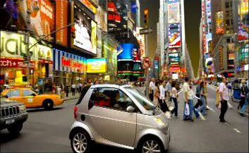 Smart car, Manhattan, New York City NYC