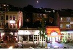 Night moon in Adams Morgan, Washington DC